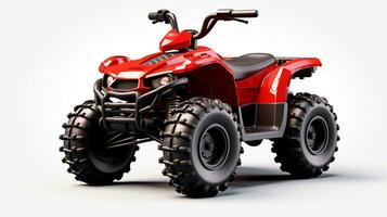 weergeven een 3d miniatuur atv - allterrain voertuig. generatief ai foto