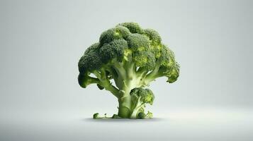 foto van broccoli geïsoleerd Aan wit achtergrond. generatief ai