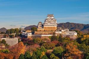 himeji-kasteel, ook bekend als wit zilverreigerkasteel of witte reigerkasteel in japan foto