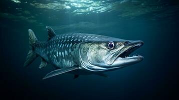 dieren in het wild fotografie van foto van barracuda. generatief ai