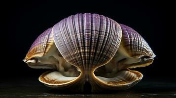 dieren in het wild fotografie van foto van quahog mossel. generatief ai