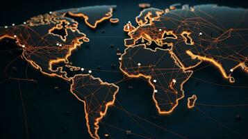 Internationale logistiek routes Aan aarde foto