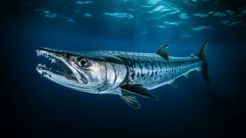 dieren in het wild fotografie van foto van barracuda. generatief ai