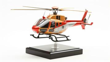 weergeven een 3d miniatuur helikopter. generatief ai foto