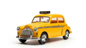 weergeven een 3d miniatuur taxi. generatief ai foto