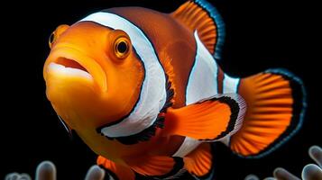 dieren in het wild fotografie van foto van clown vis. generatief ai