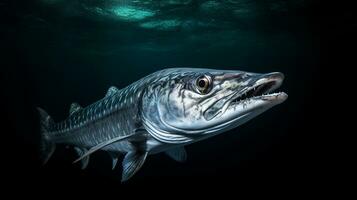 dieren in het wild fotografie van foto van barracuda. generatief ai