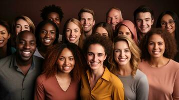 verscheidenheid - mensen van allemaal races en geslachten samen foto