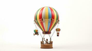 weergeven een 3d miniatuur traditioneel heet lucht ballon. generatief ai foto