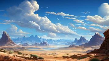 de strak van schoonheid woestijn toneel- landschap foto