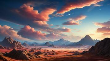 de strak van schoonheid woestijn toneel- landschap foto