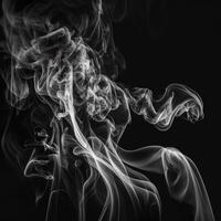 ai generatief asbtract achtergrond zwart en wit rook foto
