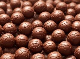 chocola ballen in een kom foto