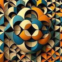 abstract meetkundig artwork geïnspireerd door piet Mondriaan foto
