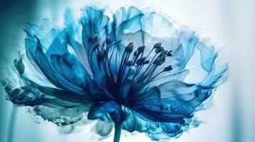 delicaat blauw bloemen achtergrond met abstract botanisch elementen foto