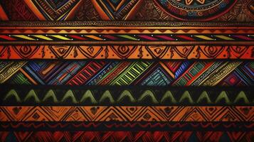 kleurrijk Afrikaanse tribal patroon voor textiel ontwerp en huis decor foto