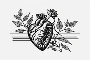 hartslag van liefde logo ontwerp voor cardiologie klinieken generatief ai foto