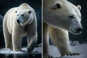 boeiend polair beer portretten in hoog detail foto