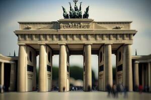 miniatuur visie van de Brandenburg poort in Duitsland foto
