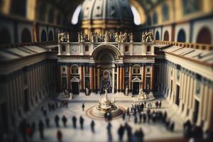 antenne visie van de Sixtijnse kapel in Vaticaan stad foto