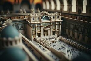 antenne visie van de Sixtijnse kapel in Vaticaan stad foto