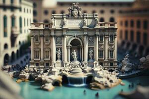 Ontdek de schoonheid van Trevi fontein in Italië foto