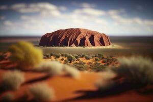 ontdekken de schoonheid van uluru rots in Australië foto