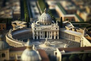 miniatuur visie van Vaticaan stad met hoog detail foto