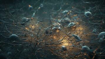 surrealistische droom neuronen een detailopname vertegenwoordiging binnen de hersenen foto