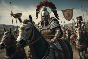 episch oude Romeins oorlogvoering Aan een groot schaal foto