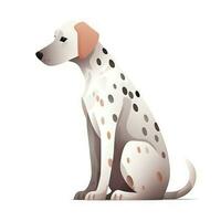 minimalistische waterverf schilderij van een dalmatiër Aan zacht pastel achtergrond foto