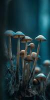 buitenaards gevoel van minimalistisch macro funghi fotografie foto