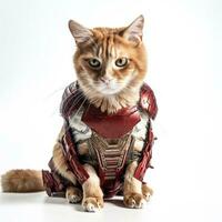 katachtig superheld kat in ijzer Mens Mark xlvi schild voor tijdschrift Hoes foto