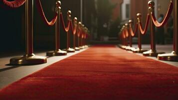 luxueus rood tapijt voor hoogwaardig evenementen foto