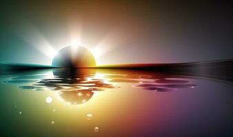 etherisch water reflecties in zes kleuren voor dromerig achtergronden foto