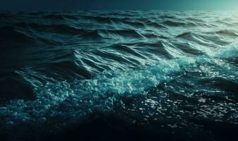 etherisch diep zee golven structuur voor professioneel achtergronden foto