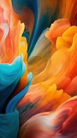 natuurgeïnspireerd wervelende abstract artwork met levendig kleuren generatief ai foto
