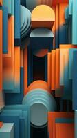 abstract artwork met optisch illusies en meetkundig vormen ai gegenereerd foto