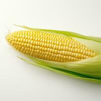 simplistisch maïs Aan wit achtergrond ai gegenereerd foto
