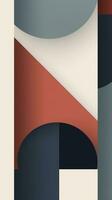 minimalistische abstract artwork met schoon lijnen en beperkt kleur palet ai gegenereerd foto