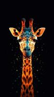 korrelig giraffe in focus generatief ai foto