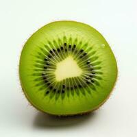 simplistisch kiwi Aan wit achtergrond ai gegenereerd foto