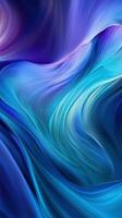 abstract vloeistof achtergrond met blauw Purper en groen kleuren ai gegenereerd foto