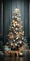 luxe Kerstmis decoraties mockup ai gegenereerd foto