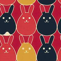 grillig silhouetten van Pasen konijntjes ai gegenereerd foto