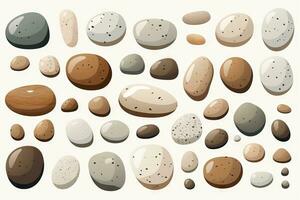 minimalistisch kust steentjes reeks ai gegenereerd foto