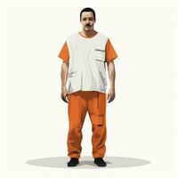minimalistisch animatie van een gevangene ai gegenereerd foto