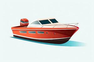 minimalistisch animatie van een nieuw boot ai gegenereerd foto