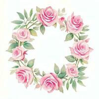 roze waterverf rozen clip art foto