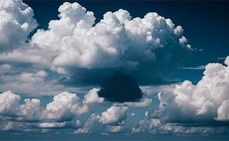 de foto van de pluizig wolken achtergrond behang